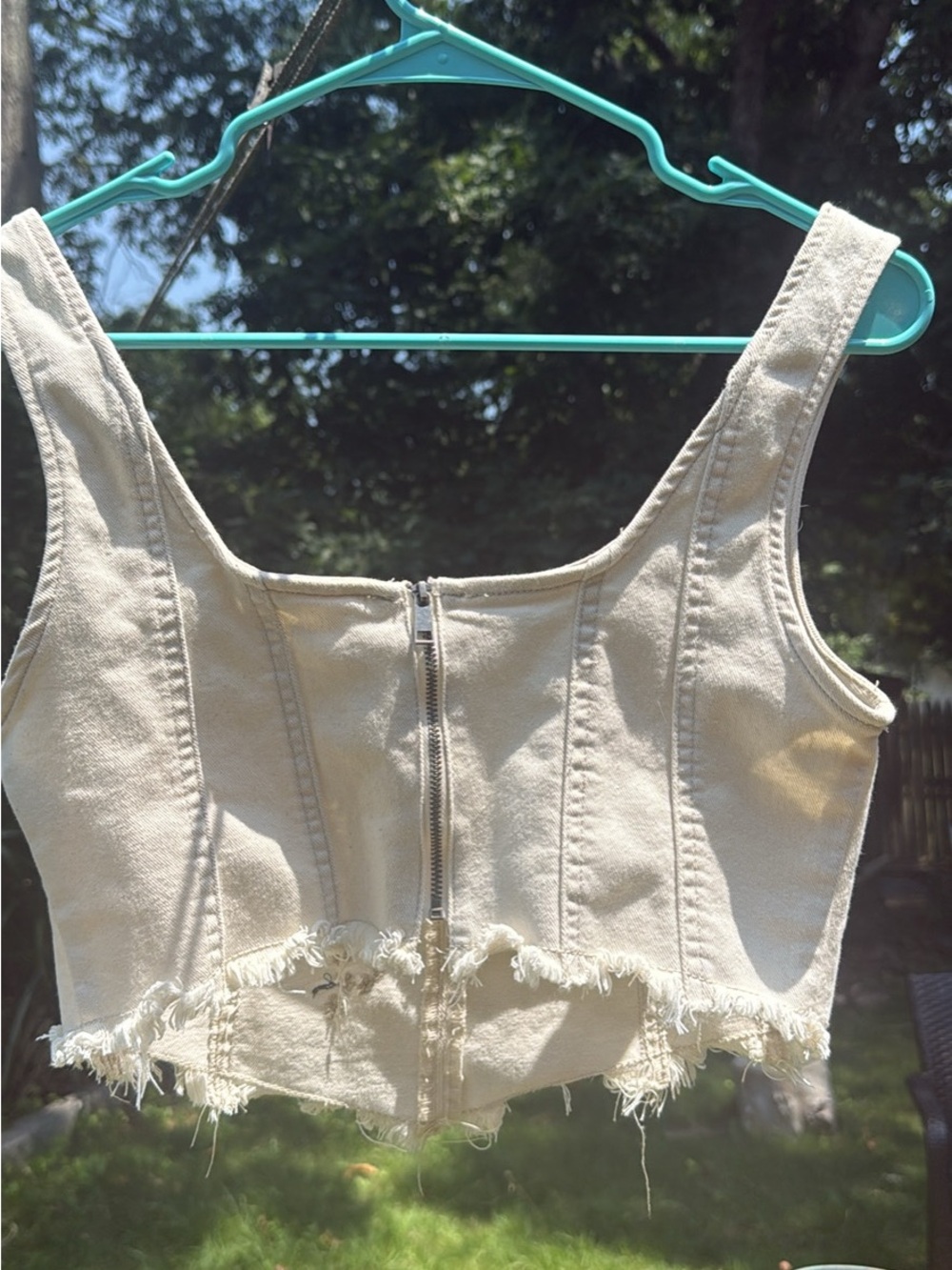 Windsor White Spaghetti Strap Crop Top